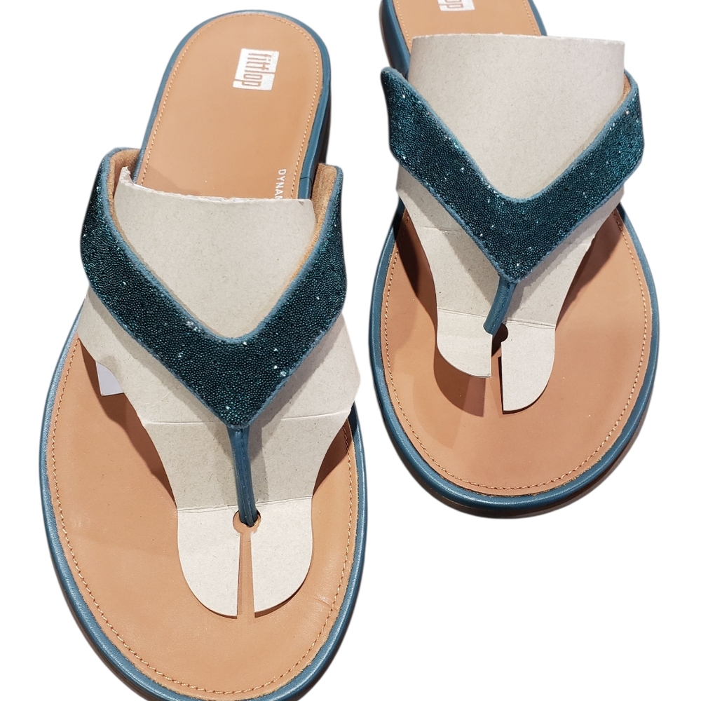 Fitflop Gracie Opul Shimmerlux Sandal Teal Green